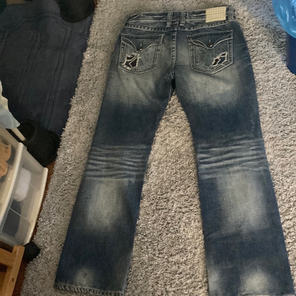 afflictions jeans size 34 long mens worn 1 time